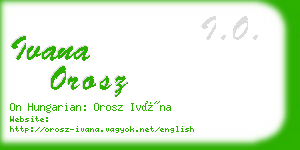 ivana orosz business card